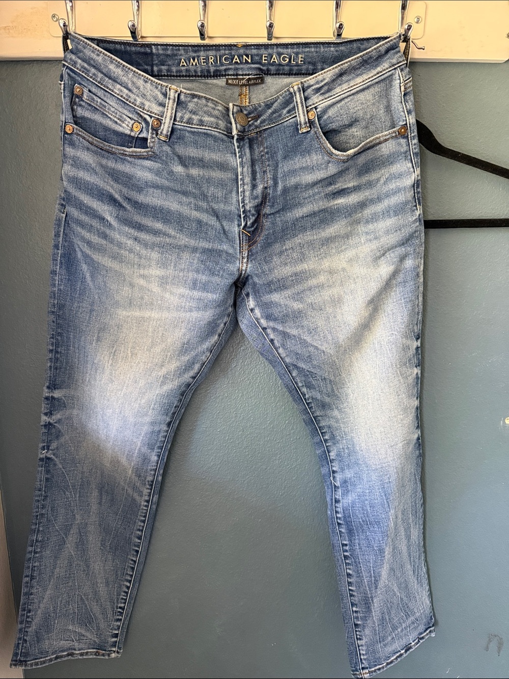 American Eagle Outfitters Faded Light Blue Slim Straight Jeans